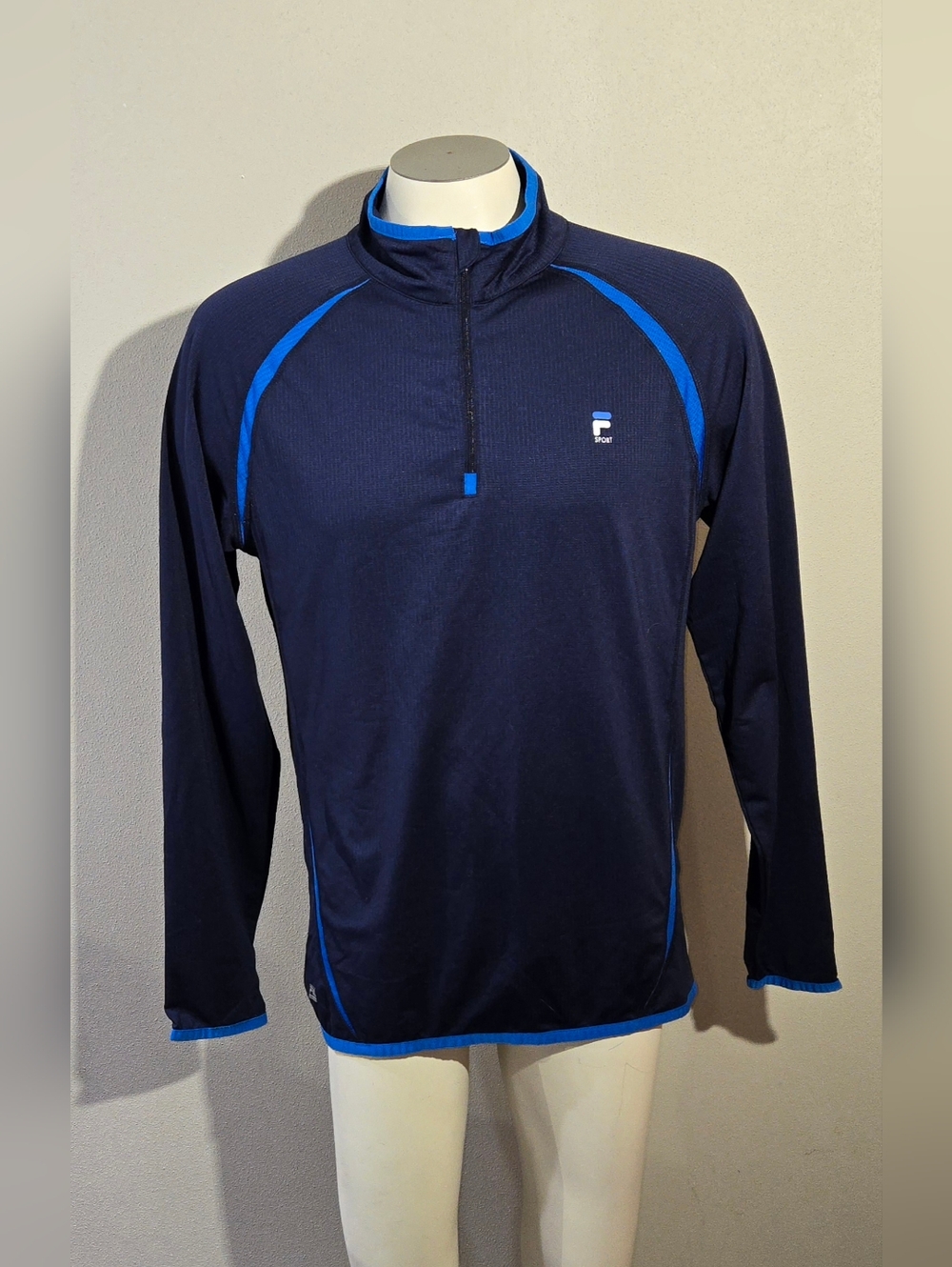 Fila 1/4 Zip Pullover Blue Men's Size Medium